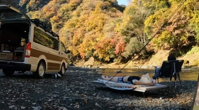 河原でサウナ!?ハイエースキャンパーで車中泊が楽しくなる！