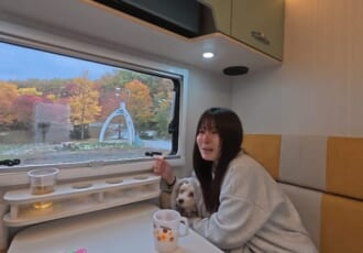 【わんこと全国旅#10】奇跡の「紅葉×雪」絶景と極上きりたんぽ鍋！キャンピングカーで秋田〜青森旅